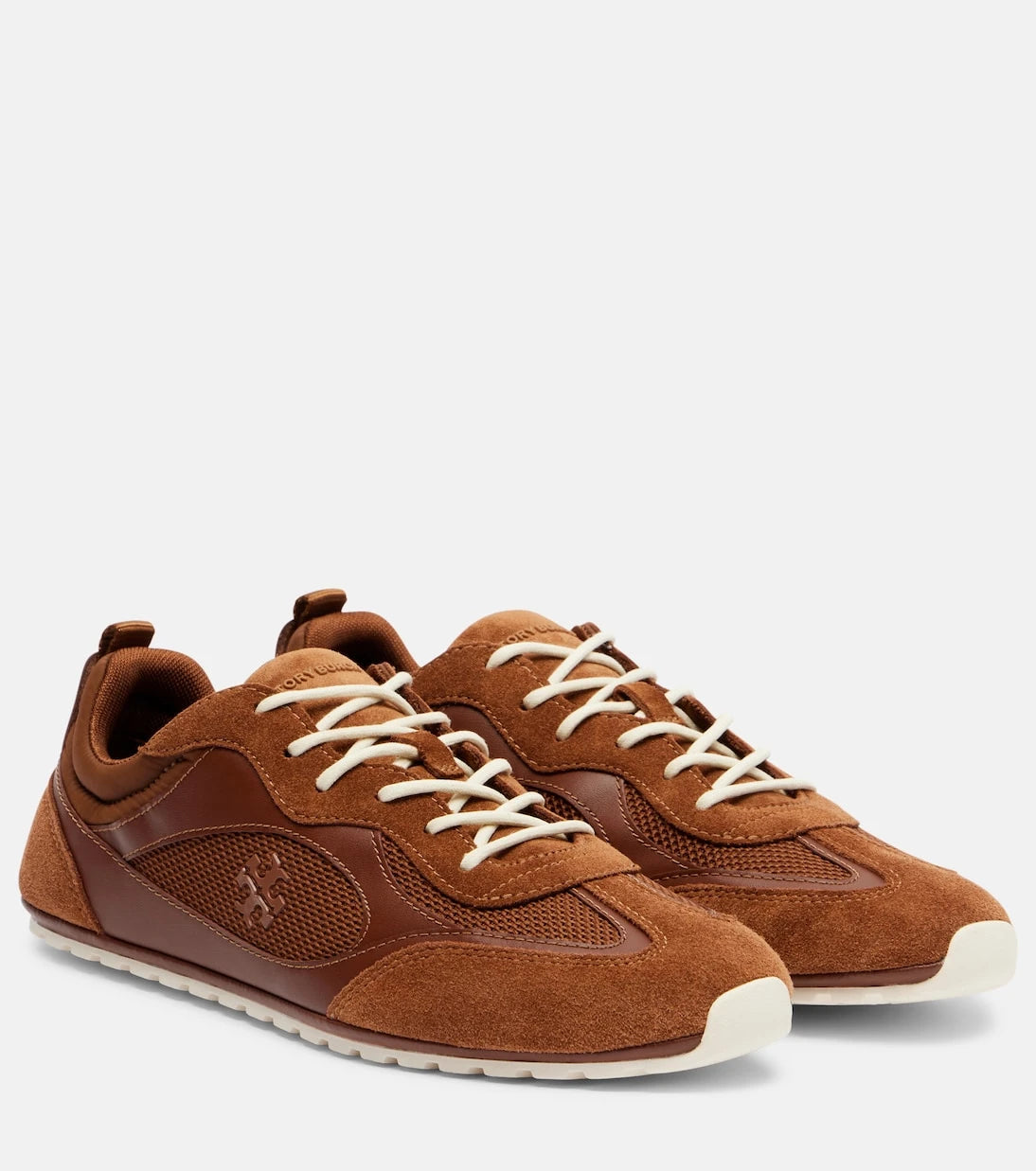 Tory Burch - Tory Travel suede-trimmed sneakers