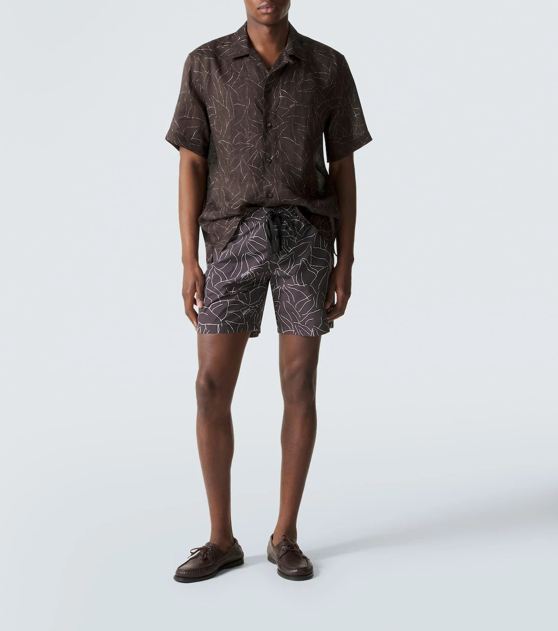 Brioni - Printed linen bowling shirt