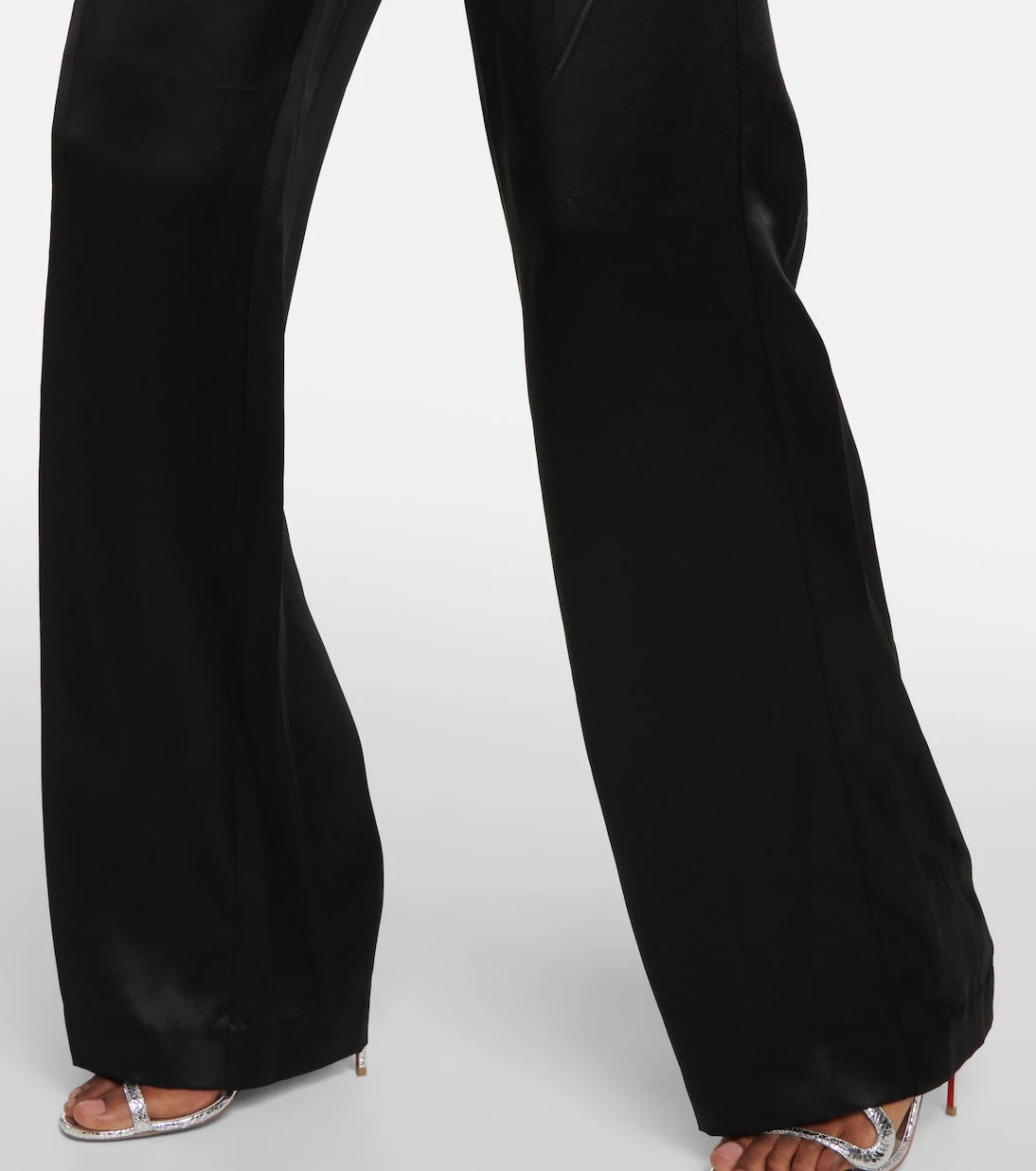 The Sei - High-rise wide-leg silk satin pants