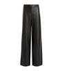 AllSaints Black Leather Ash Lea Trousers