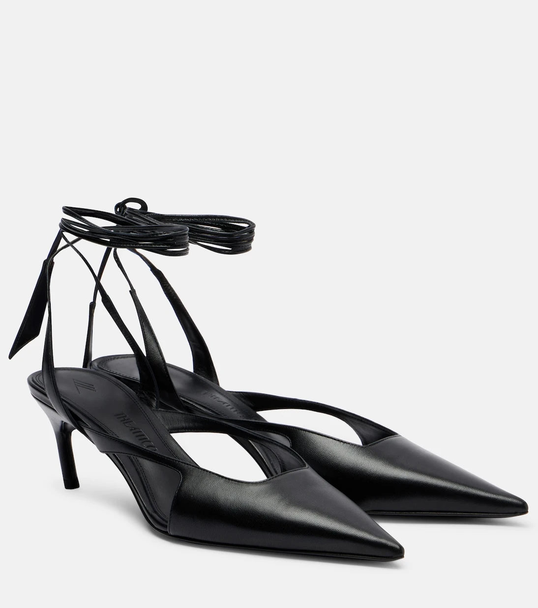The Attico - Diane 55 leather slingback pumps