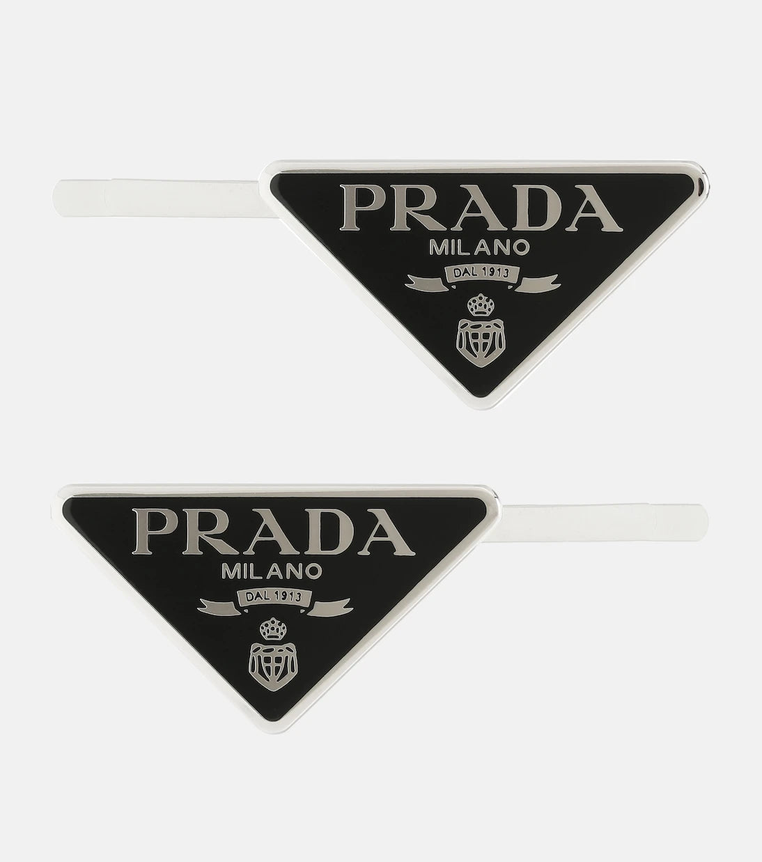 Prada - Set of 2 logo hair clips