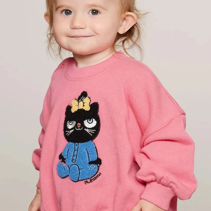 Mini Rodini суичър за деца от памук Cat