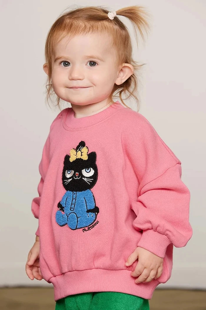 Mini Rodini Çocuk Pamuklu Sweatshirt Cat