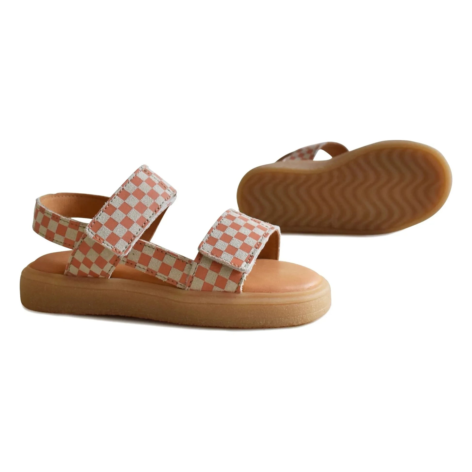 du Loua - Du Malu Carreaux Sandals | Coral
