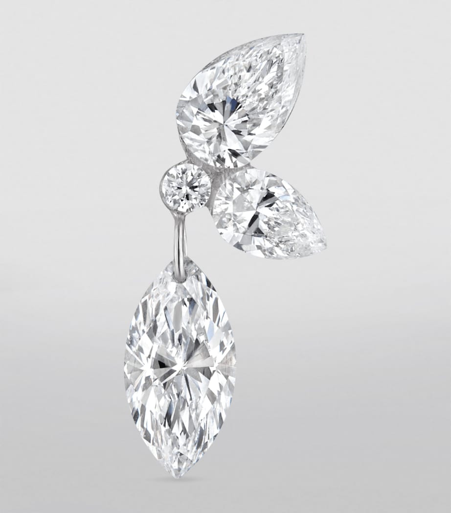 Maria Tash Grand Marquise Pear Diamond Echo Earring (Direction A, 13.7mm)