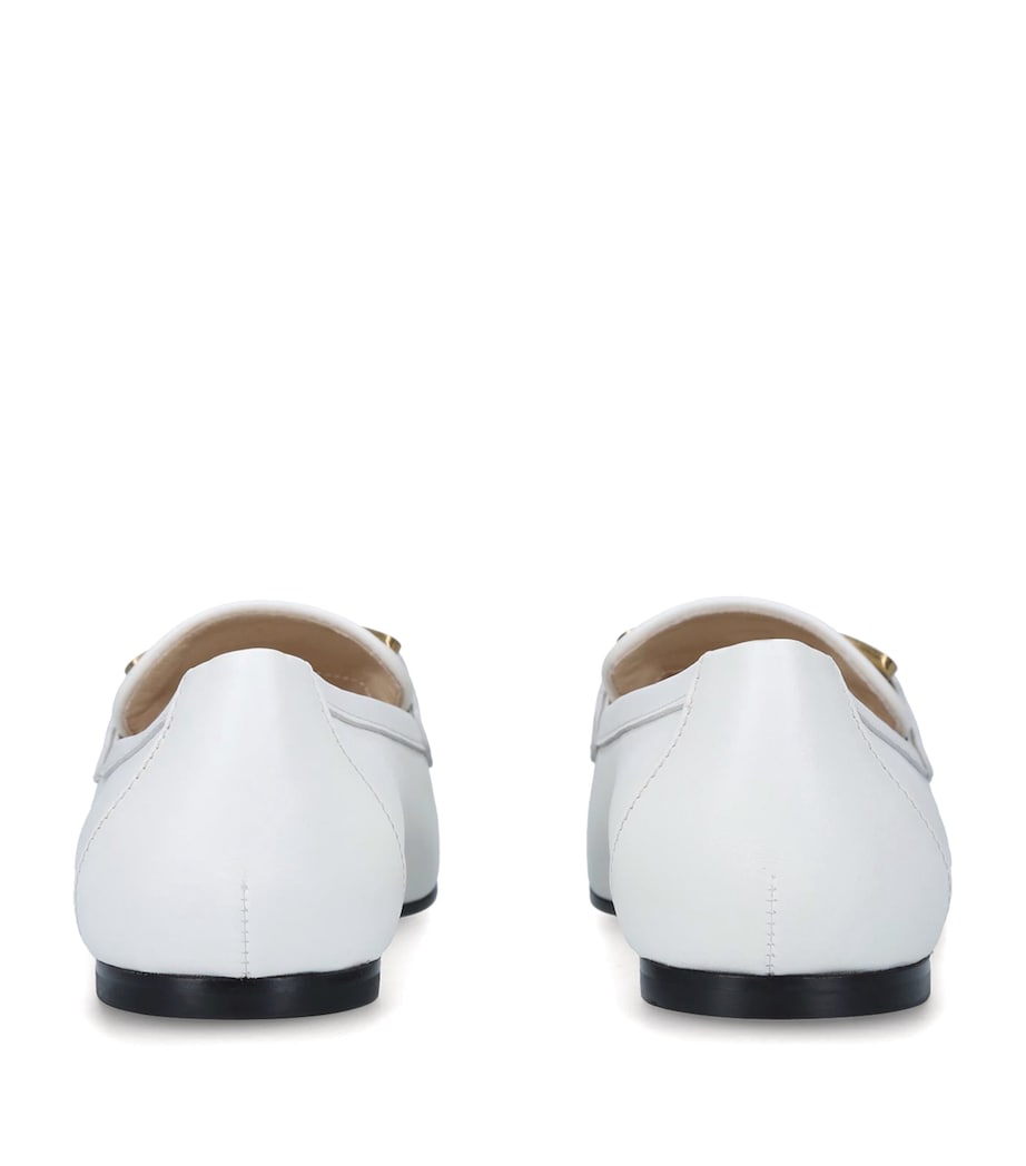 White Leather Loafers