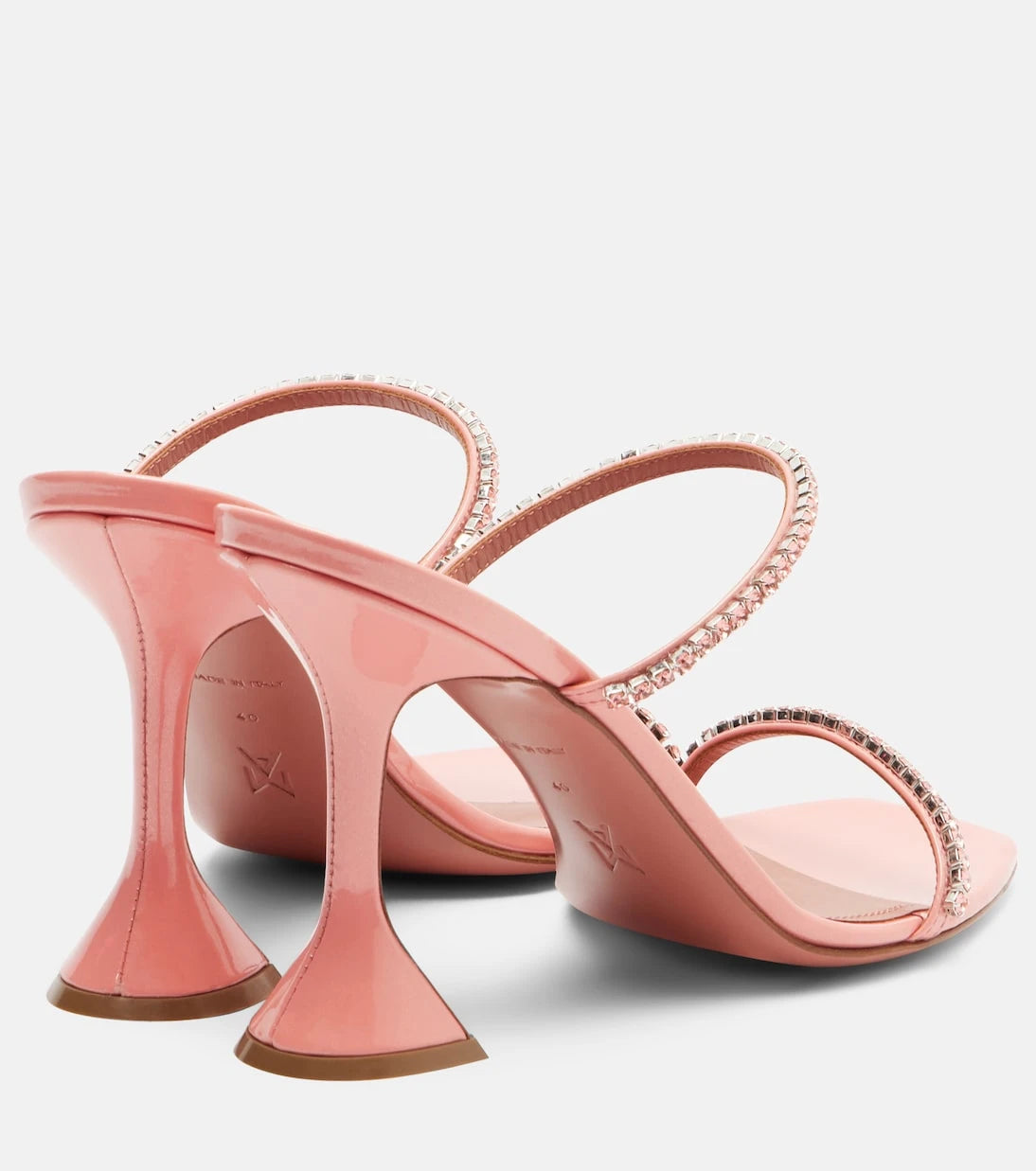 Amina Muaddi - Gilda embellished patent leather sandals