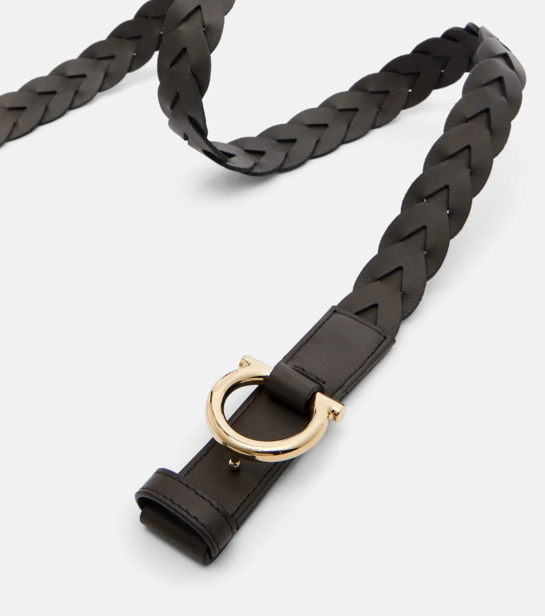 Ferragamo - Gancini braided leather belt
