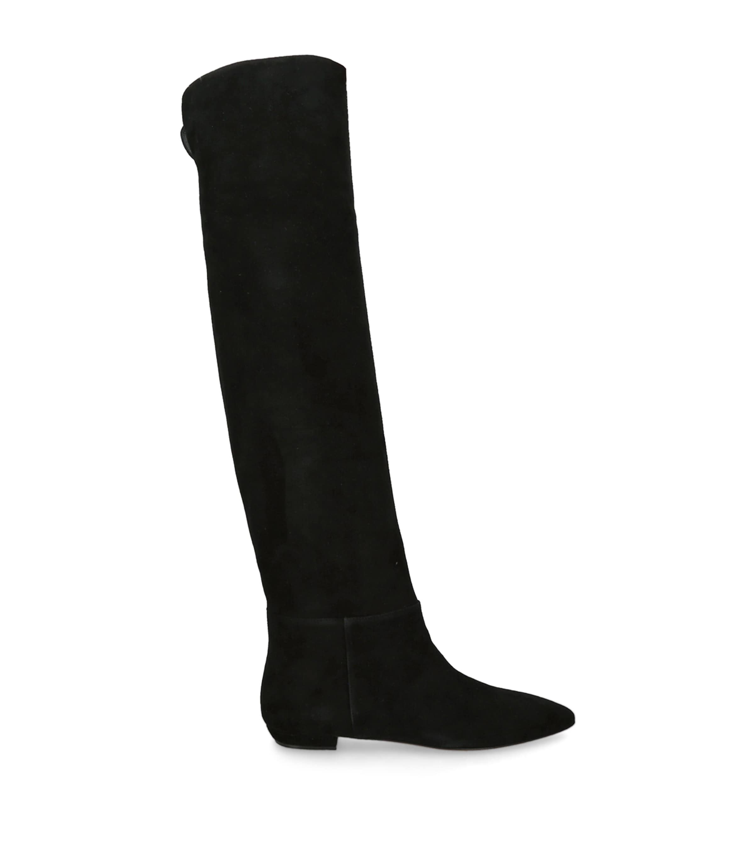 Gianvito Rossi Black Suede Over-The-Knee Boots