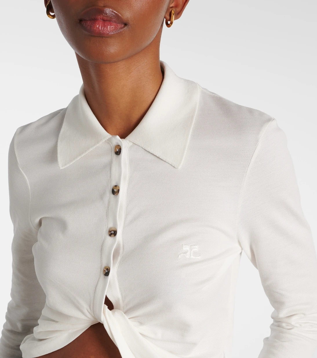 Courrèges - Cropped cotton shirt