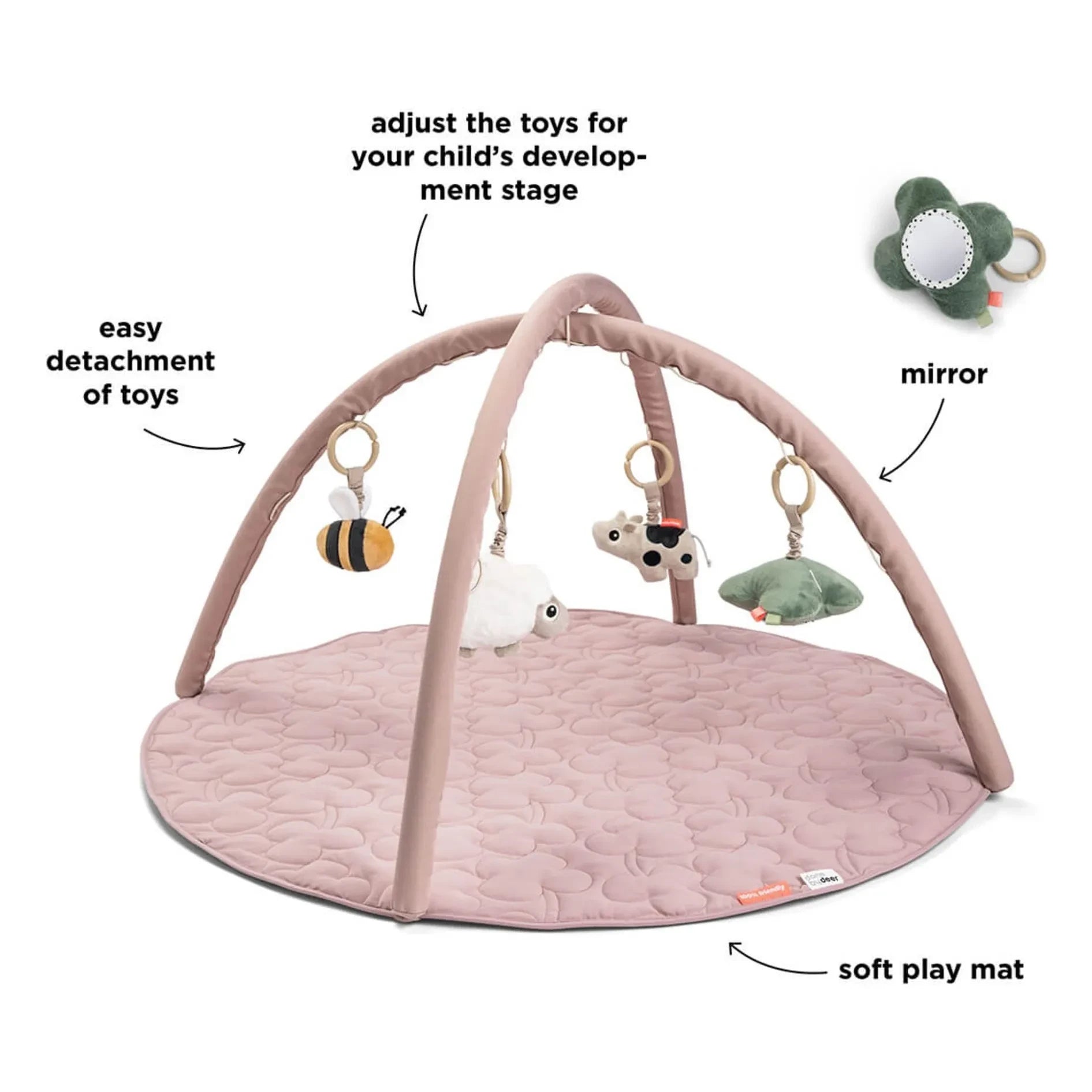 Done by deer - Tiny Farm playmat | Pink