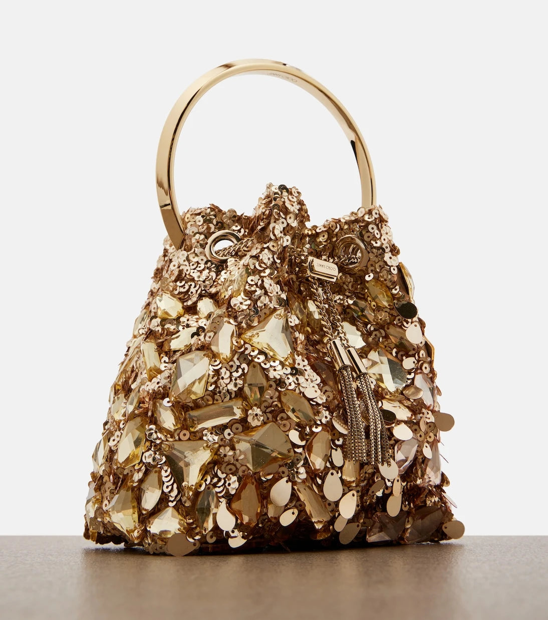 Jimmy Choo - Bon Bon Small embellished bucket bag