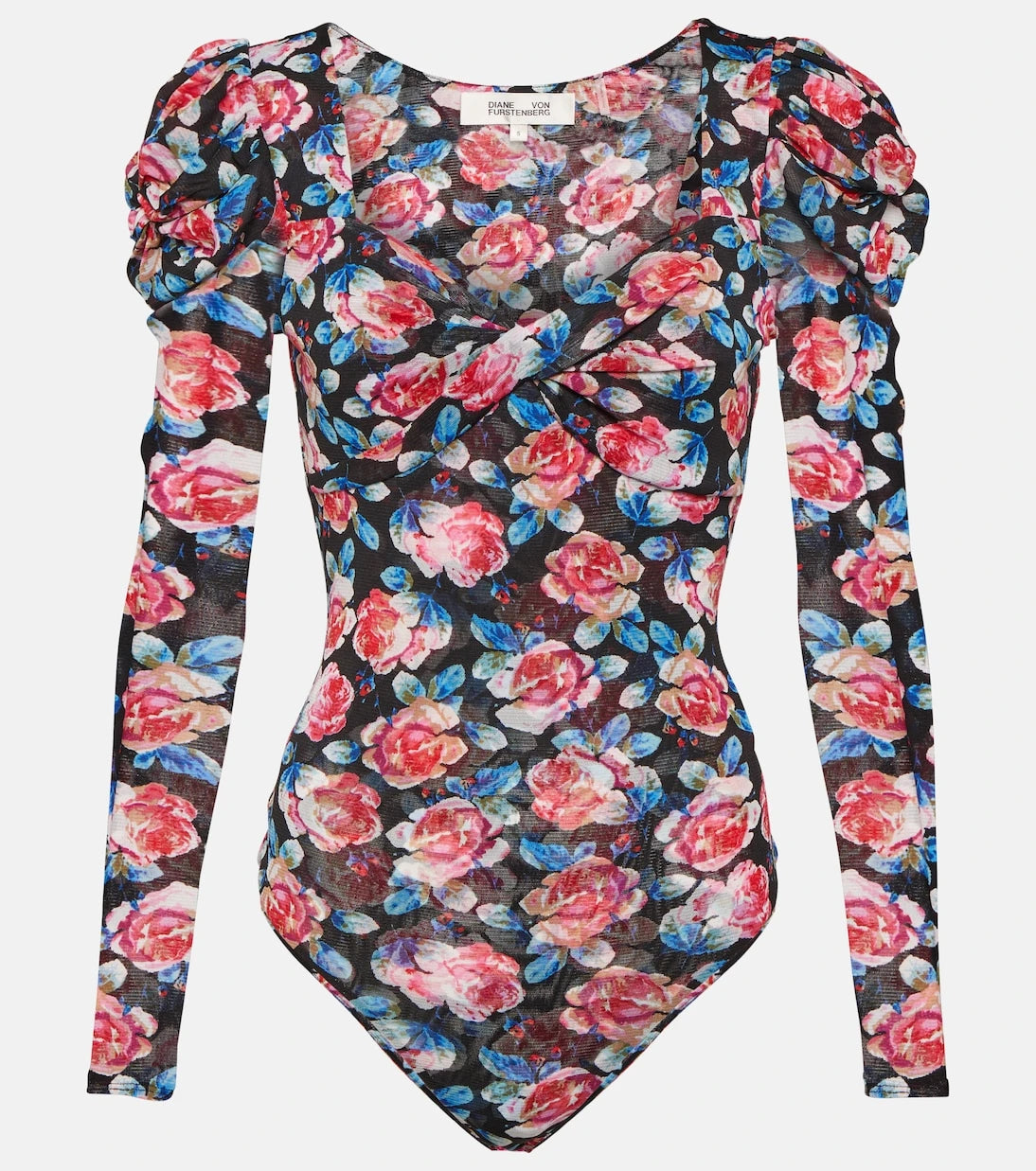 Diane von Furstenberg - Erik floral mesh bodysuit