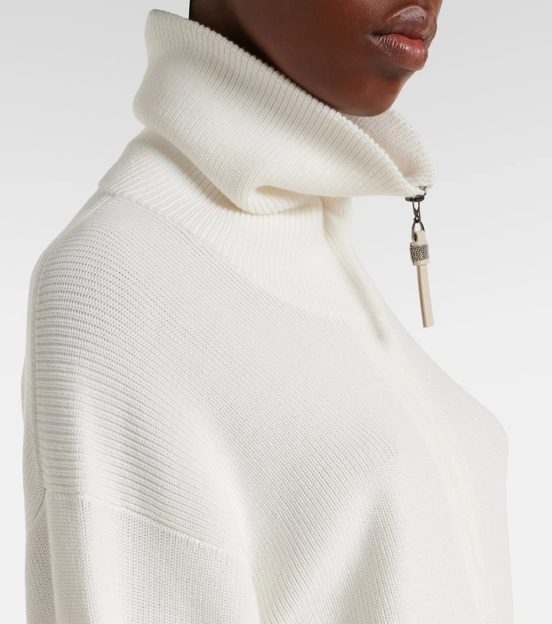 Brunello Cucinelli - Monili oversized cotton half-zip sweater