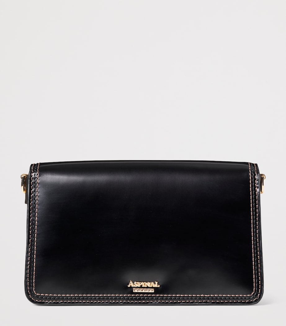 Black Leather Eliza Clutch Bag