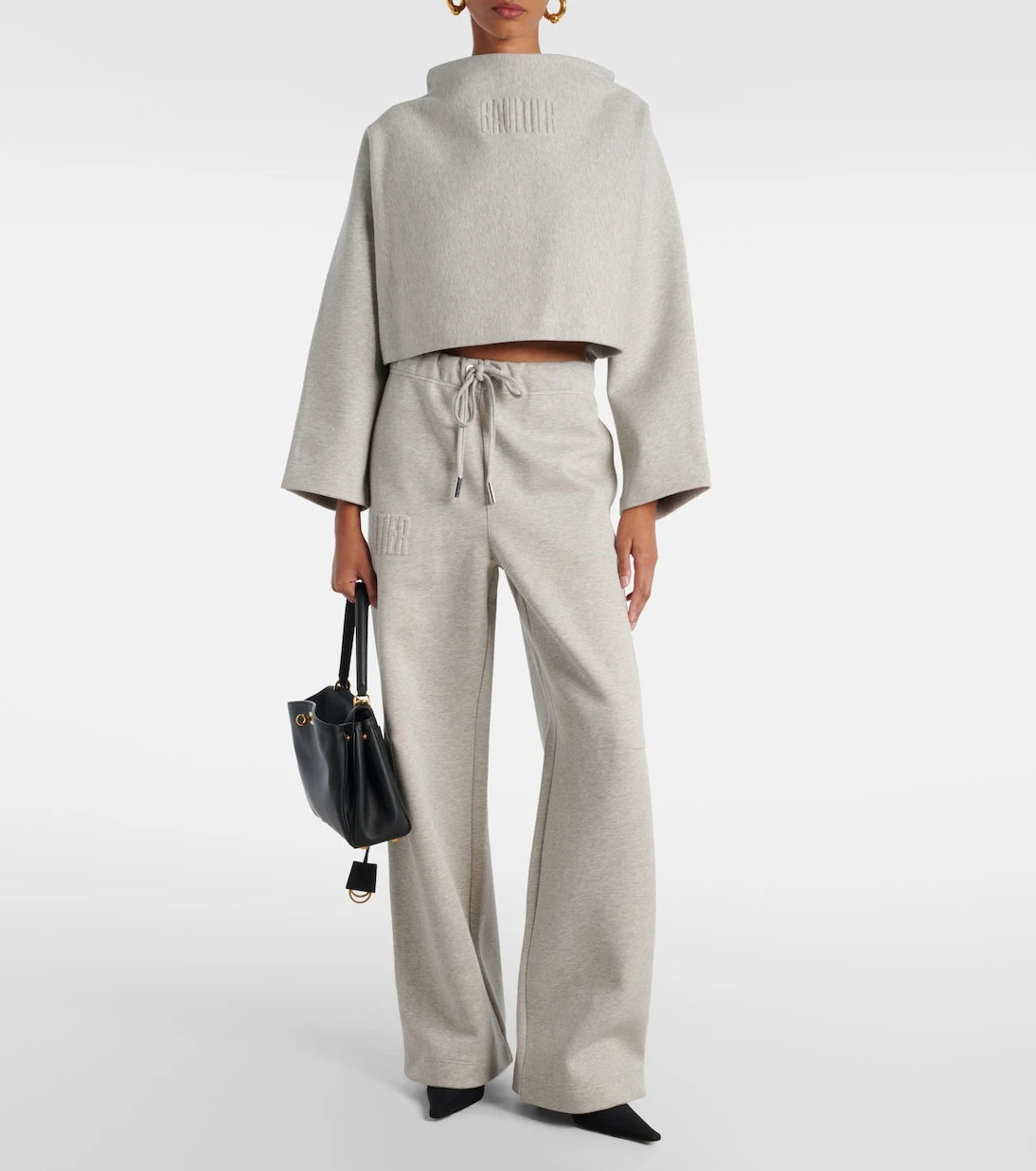 Jean Paul Gaultier - Embossed logo cotton sweatpants