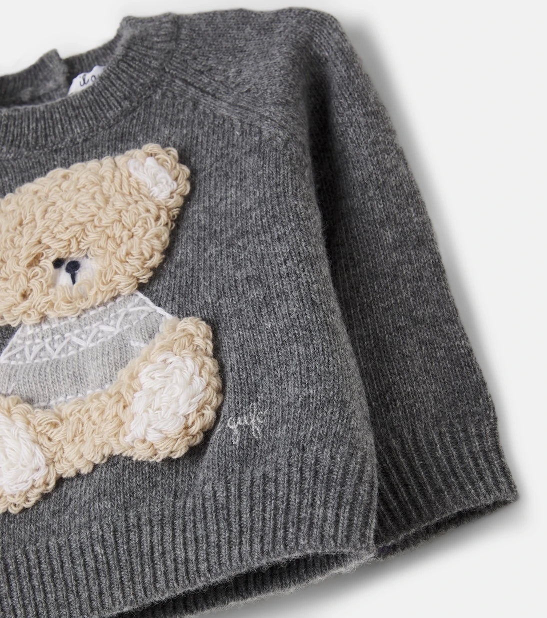 Il Gufo - Baby embroidered virgin wool sweater