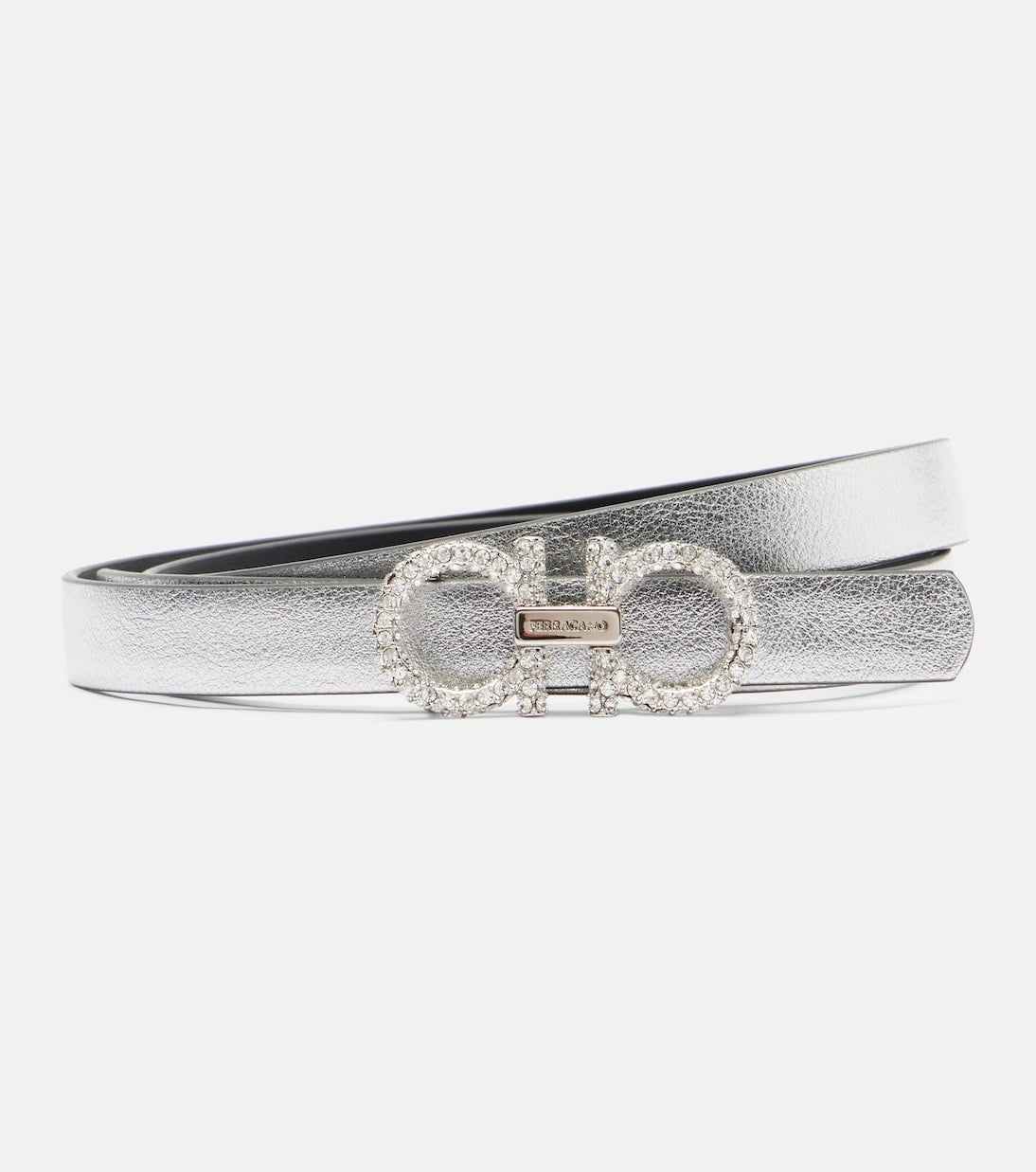 Ferragamo - Gancini metallic leather belt