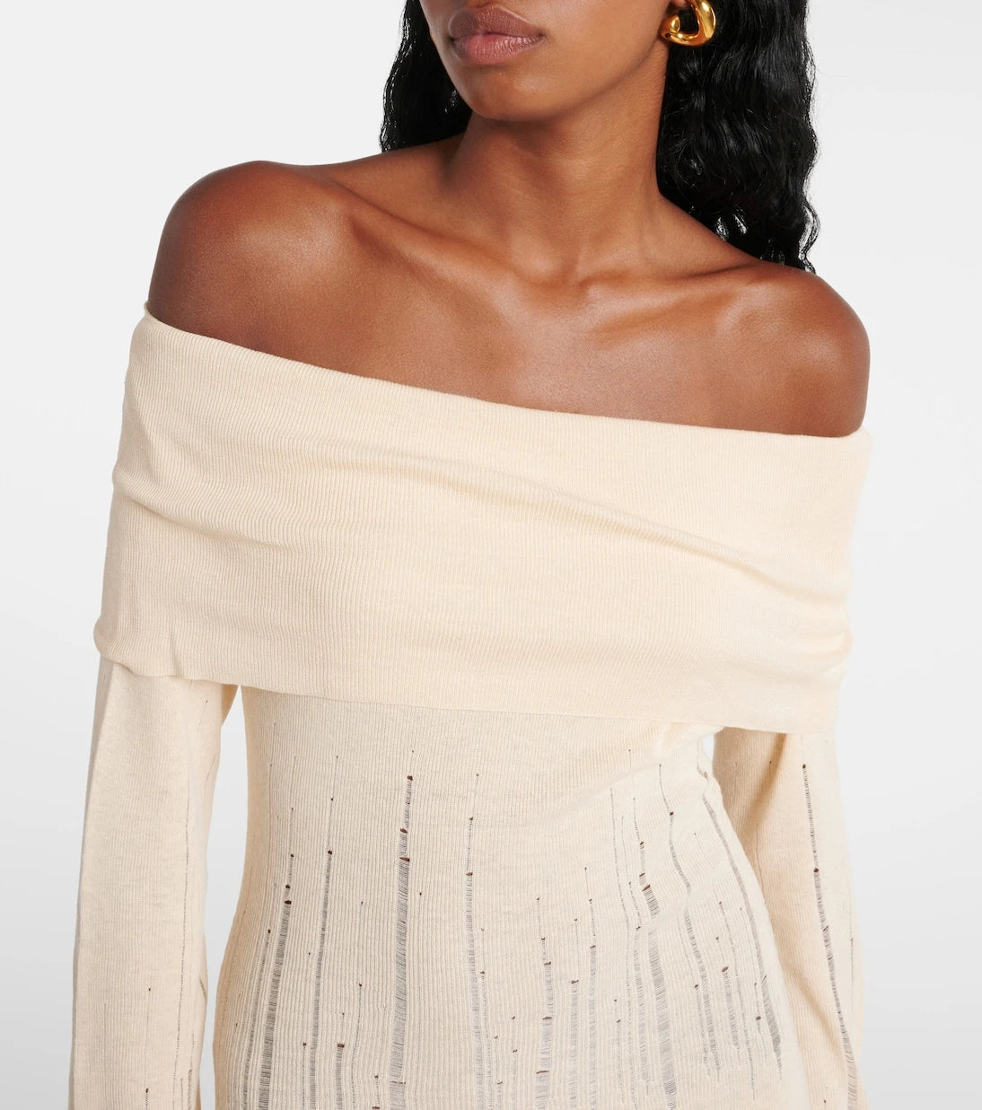 Aya Muse - Distressed silk-blend minidress