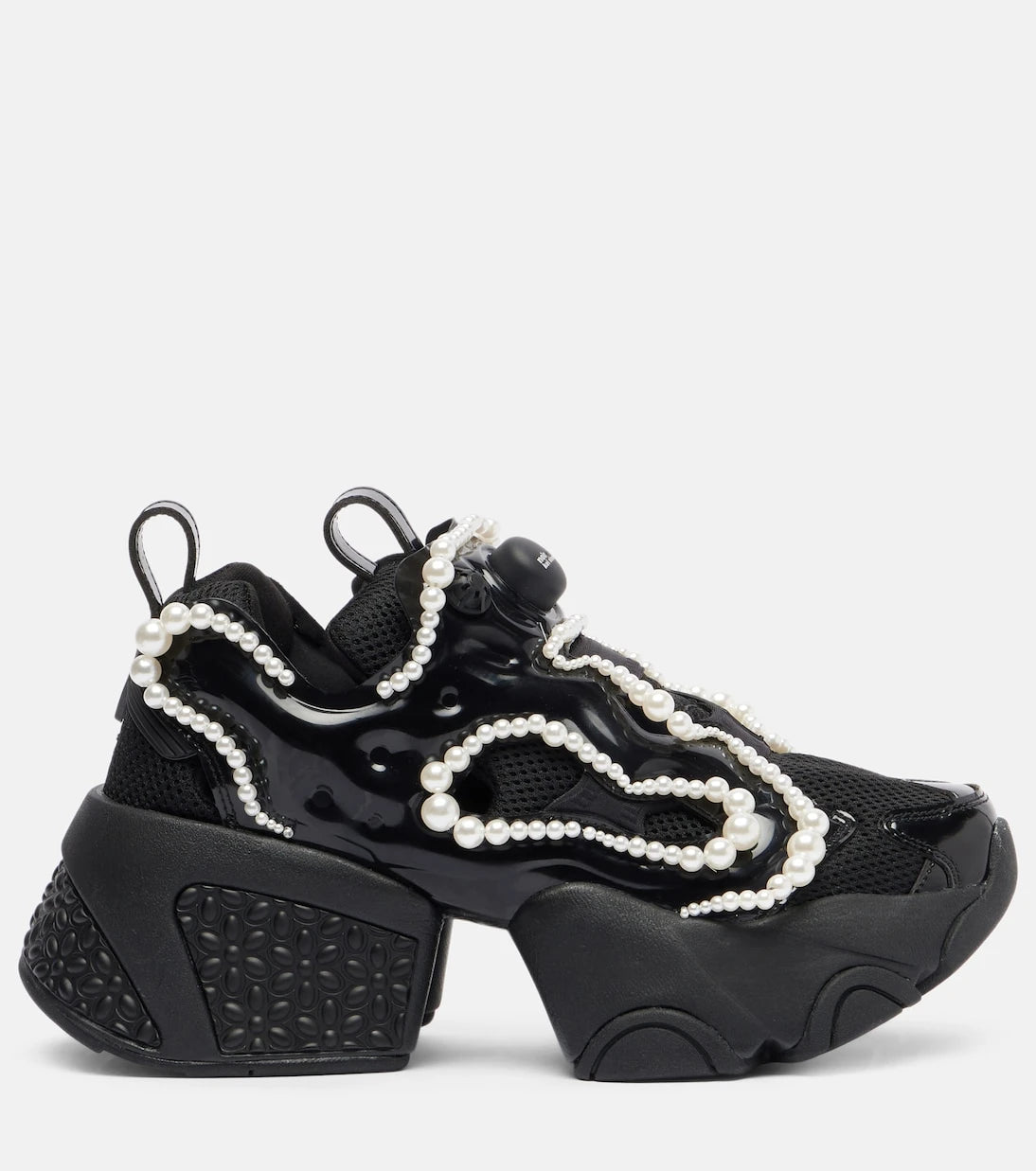 Noir Kei Ninomiya - x Reebok embellished platform sneakers