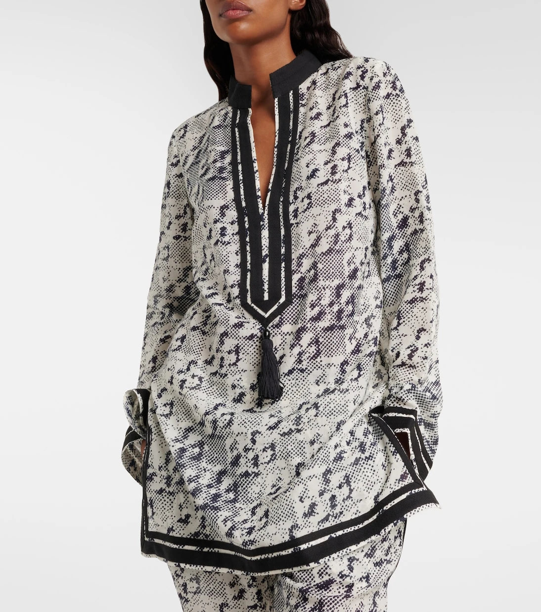 Tory Burch - Printed silk and cotton tunic