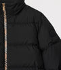 Burberry Black Down Checked-Tape Puffer Jacket
