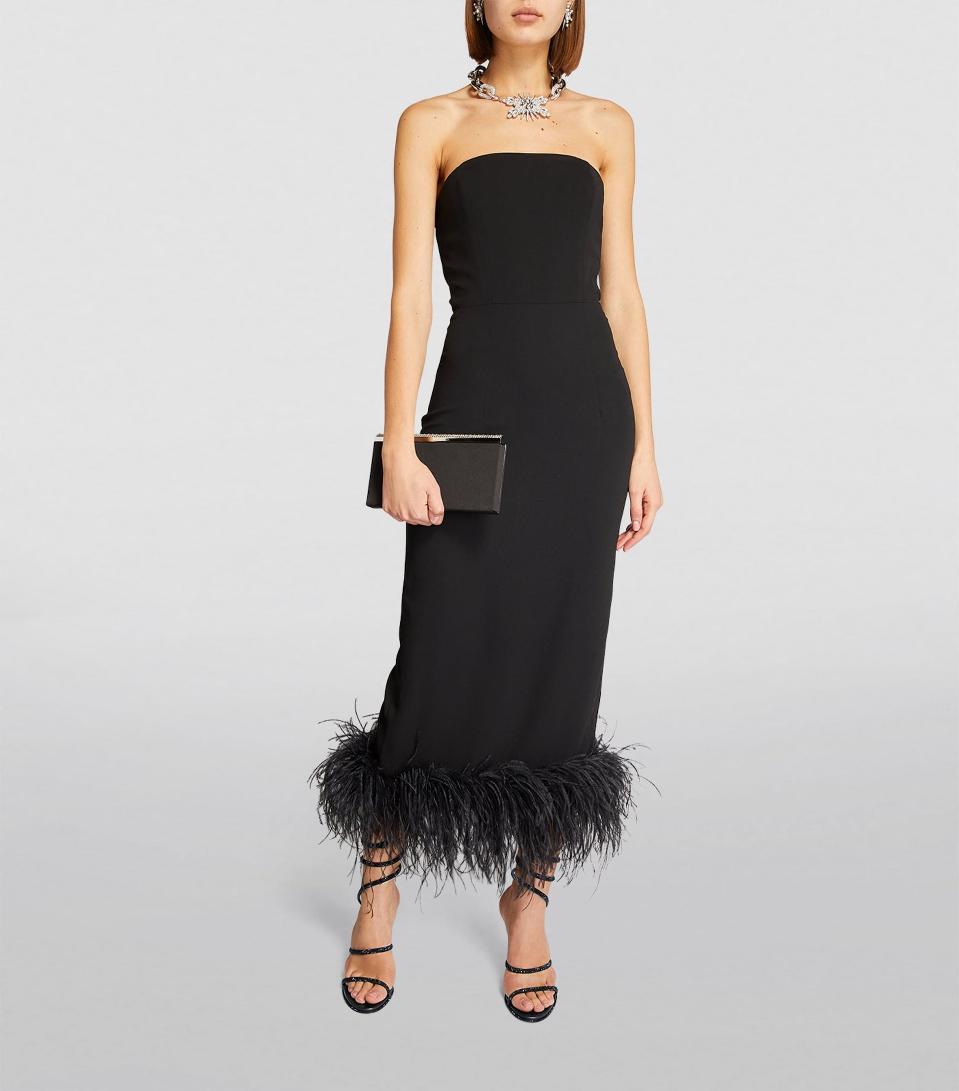 René Caovilla Black Embellished Cleo Sandals 105