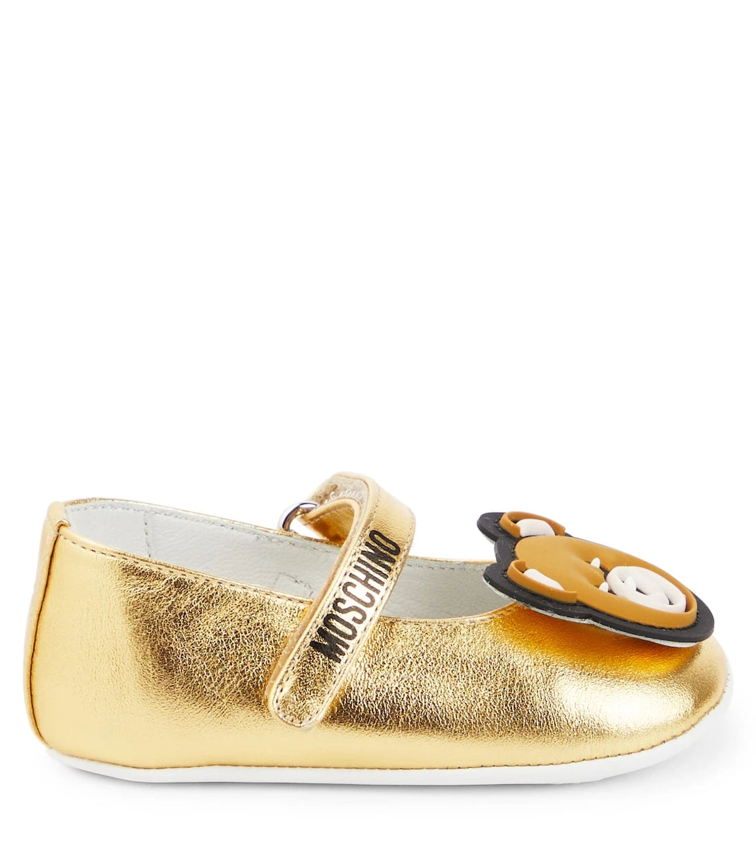 Moschino Kids - Baby metallic ballet flats