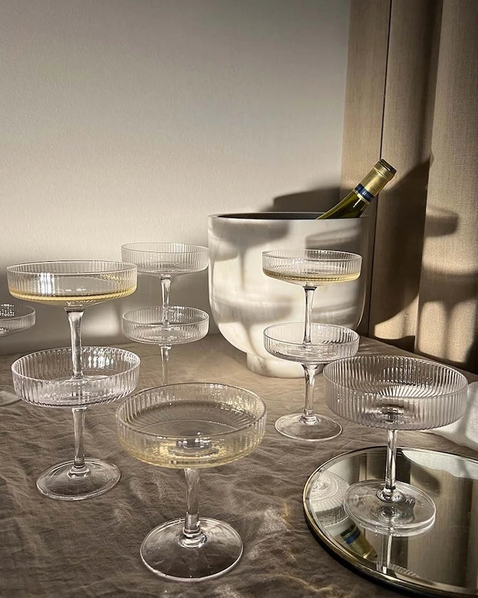 ferm LIVING Ripple Champagne Şampanya Bardağı 150 ml (2'li)