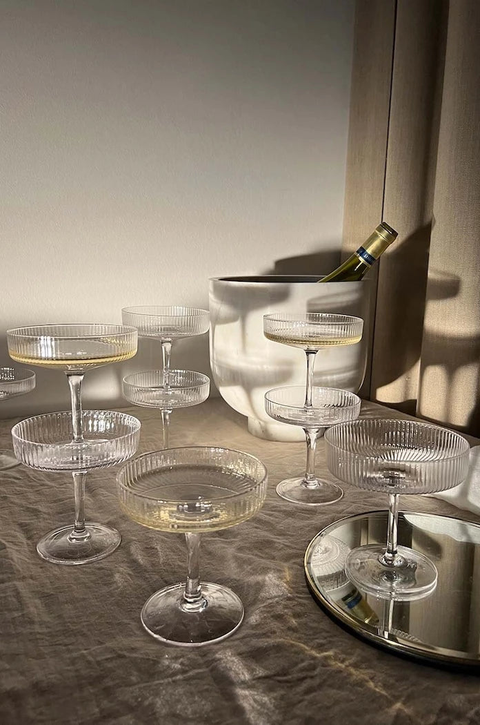 ferm LIVING Ripple Champagne Şampanya Bardağı 150 ml (2'li)