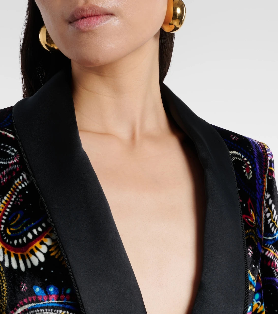 Etro - Belted velvet jacquard blazer