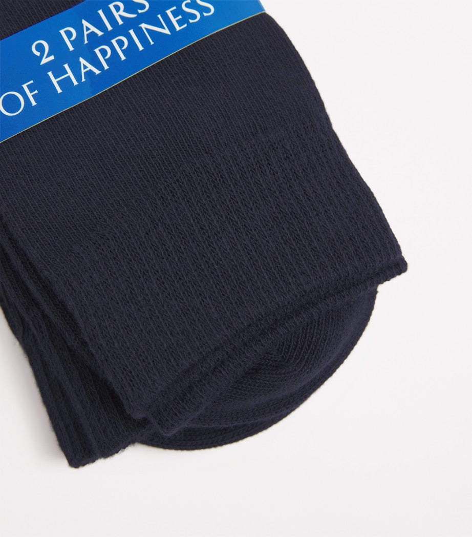 Cotton-Blend Happy Socks (Pack of 2)