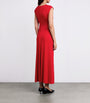 Red Ruched Acacia Midi Dress