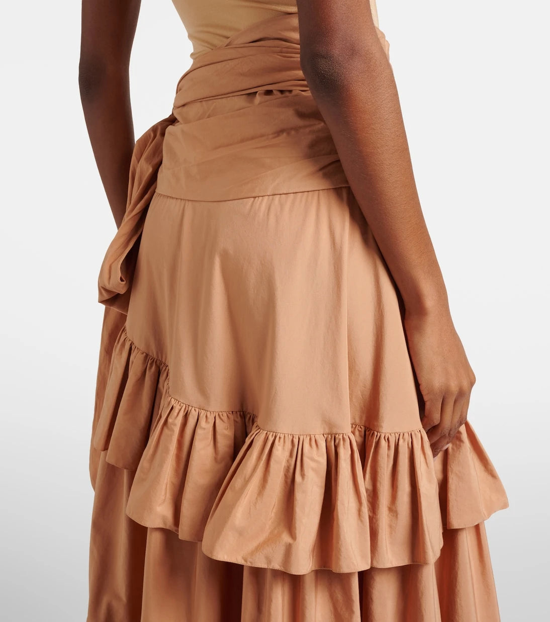 Chloé - Asymmetric ruffled cotton maxi skirt