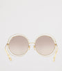 Gold Round Carlina Sunglasses