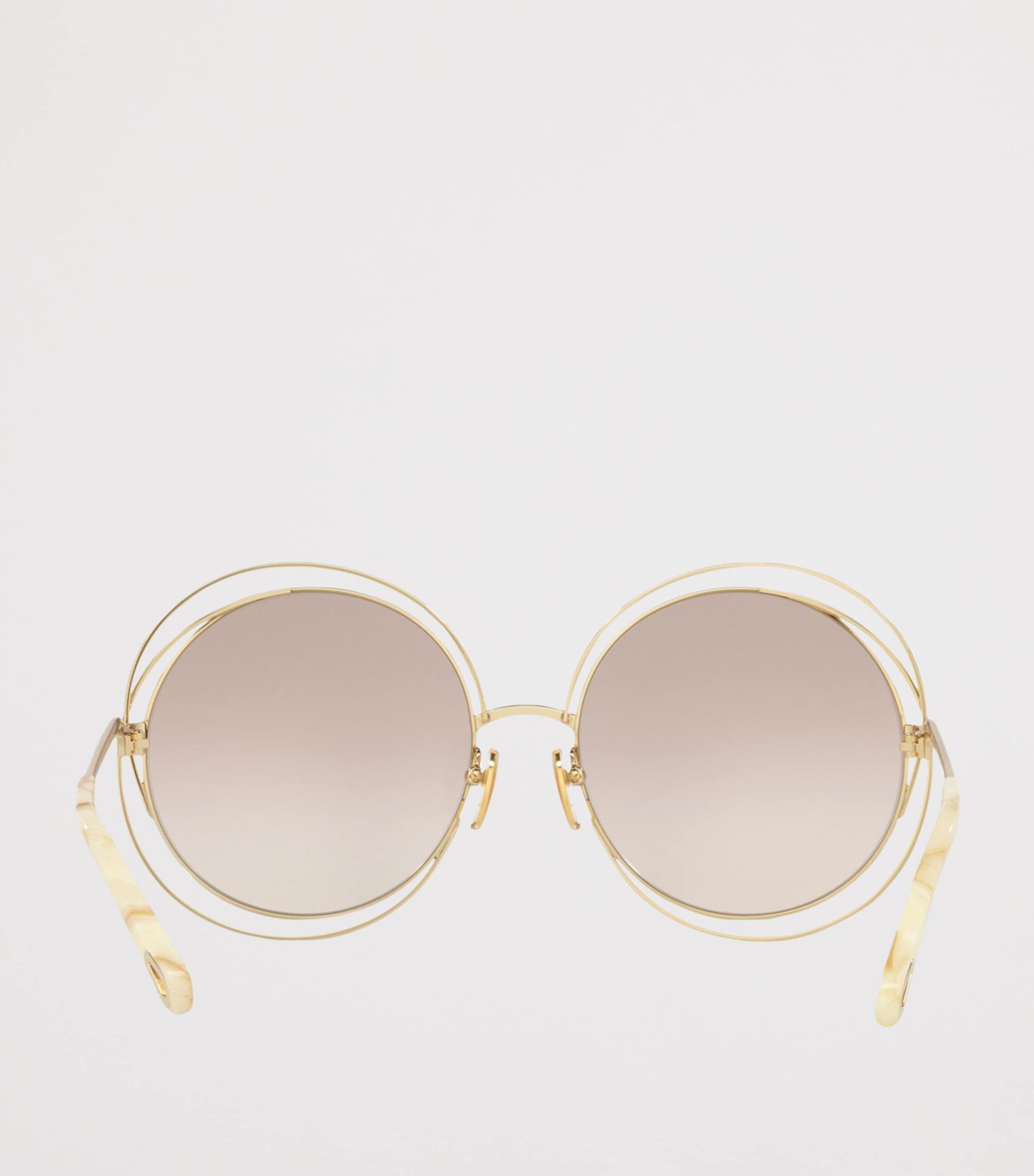 Gold Round Carlina Sunglasses