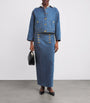 Adam Lippes Blue Cropped Nessy Denim Jacket