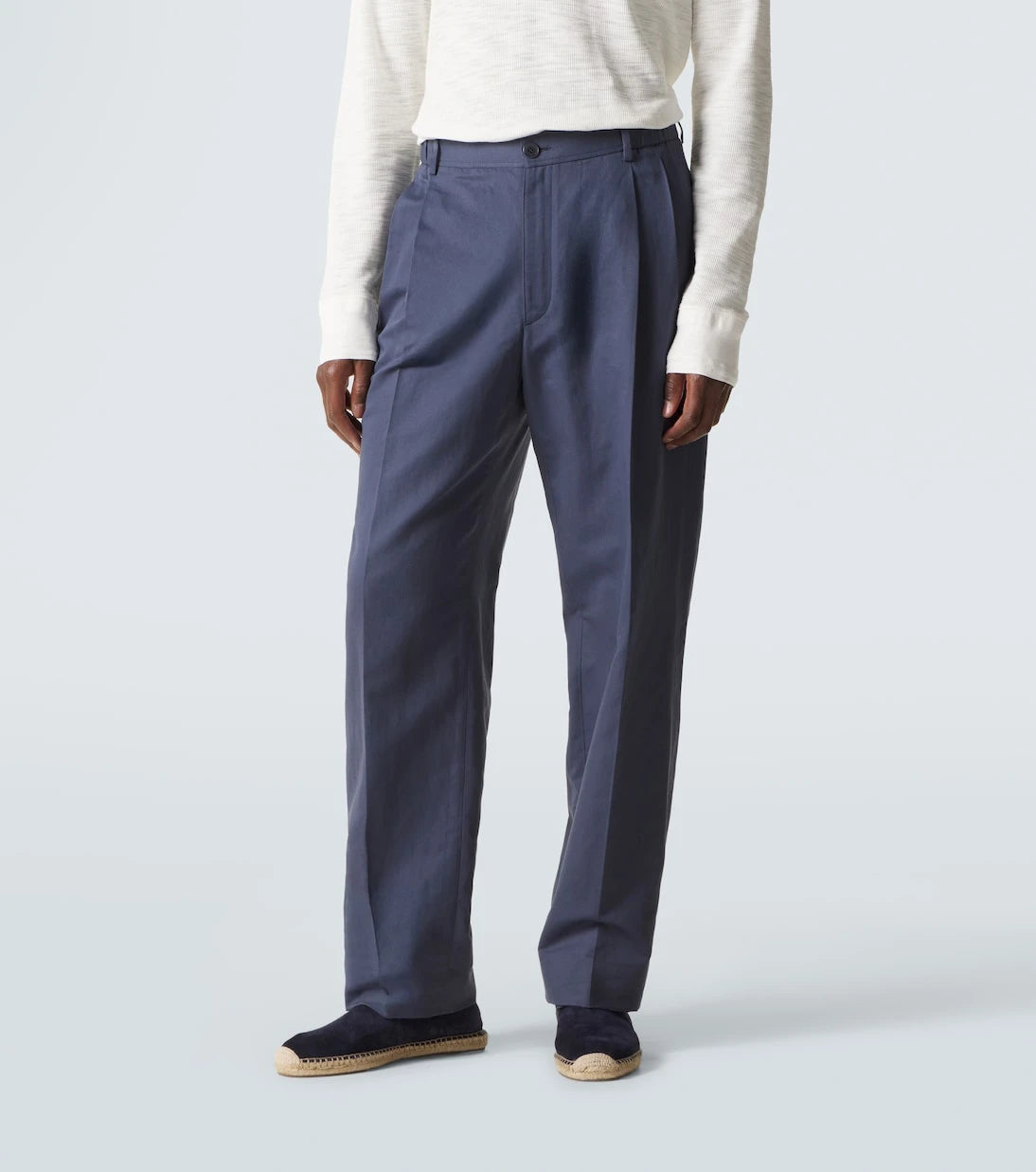 Brioni - Linen and cotton straight pants