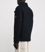 Stone Island Navy Wool Felted Compass Pea Coat
