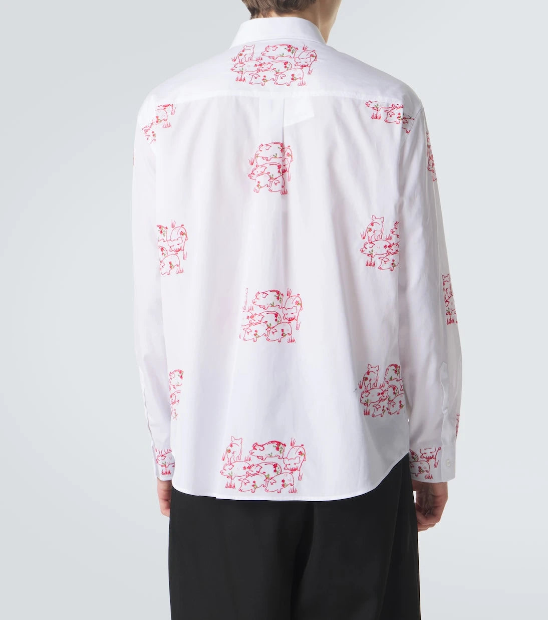 Simone Rocha - Embroidered cotton poplin shirt