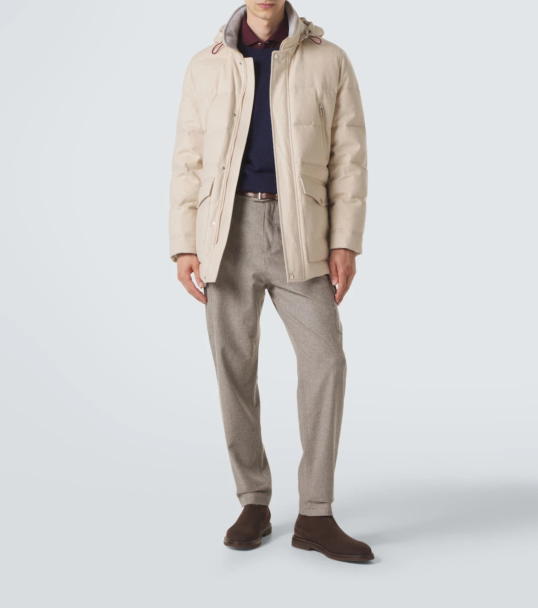Brunello Cucinelli - Wool flannel down parka