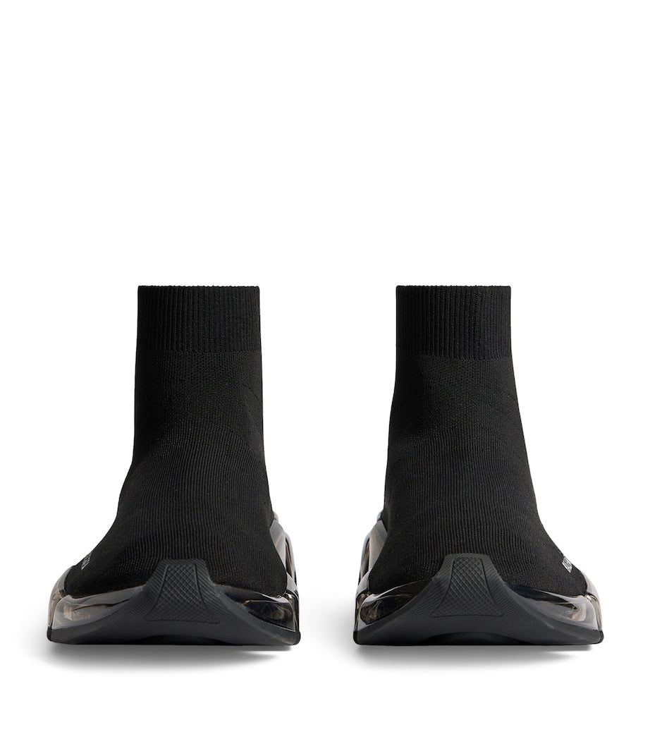 Balenciaga Black Clear Sole Speed 2.0 Sneakers