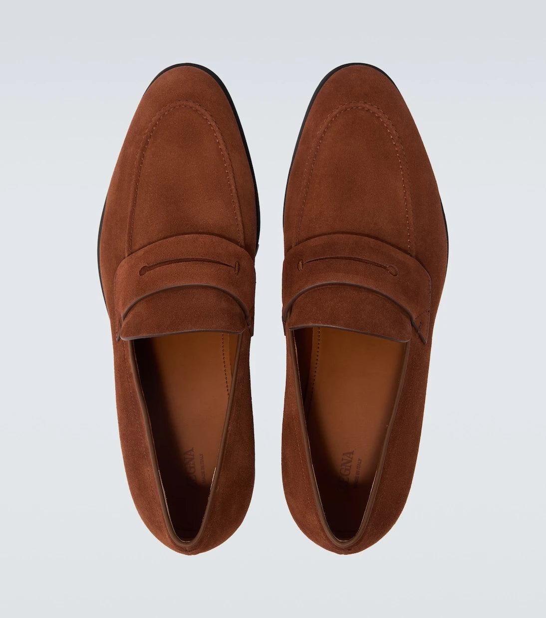 Zegna - حذاء لوفر بيني من الشمواه