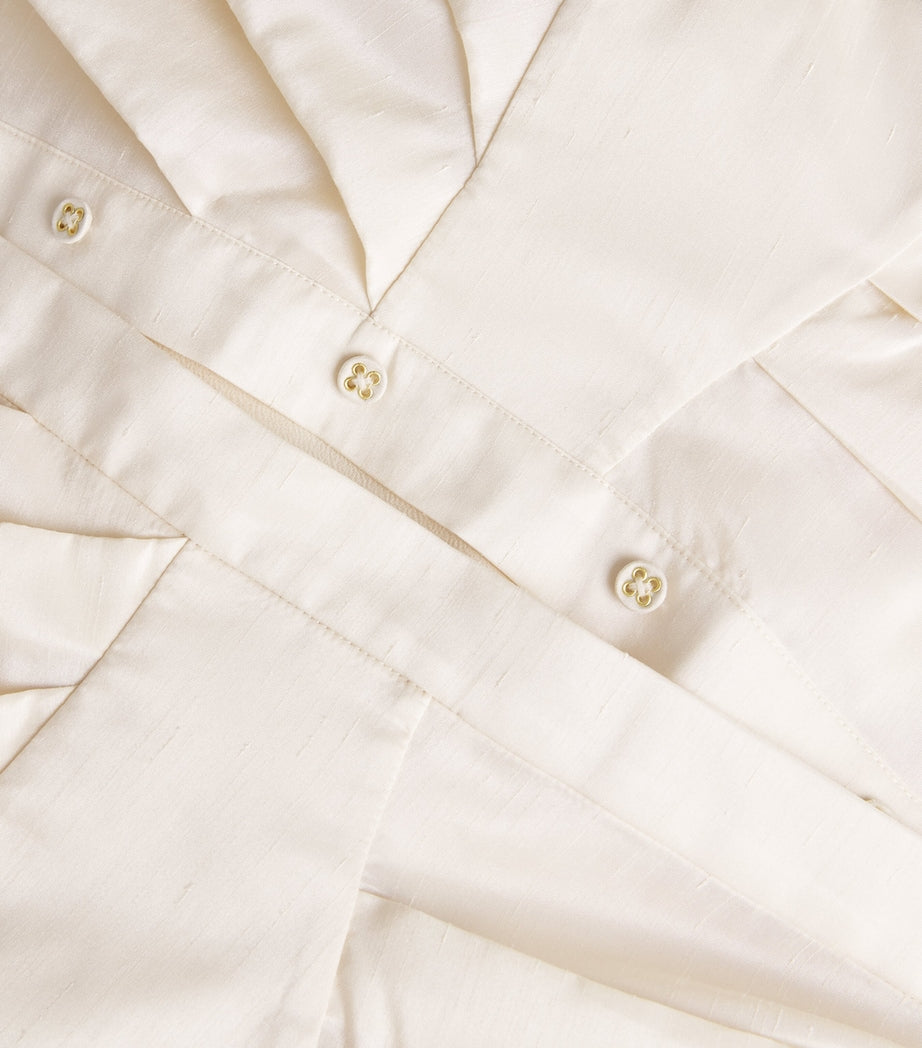 Taffeta Maple Midi Shirt Dress CREAM