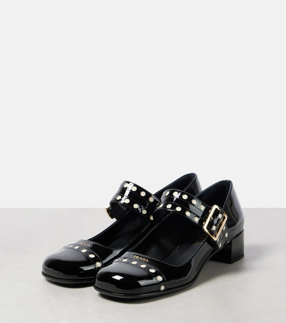 Prada - 35 patent leather Mary Jane pumps
