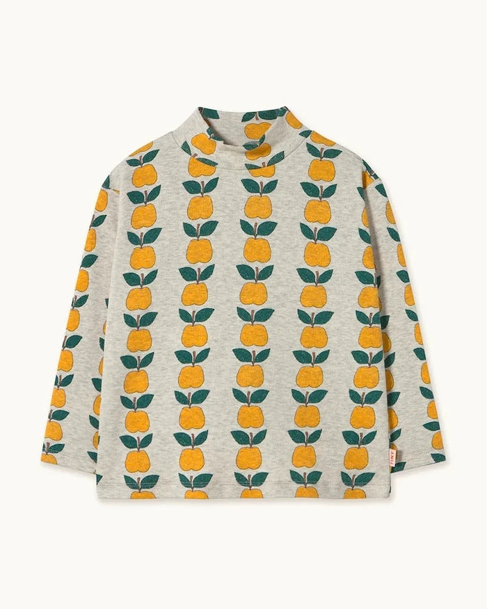 Детска блуза с дълги ръкави Tinycottons APPLES RIB MOCKNECK