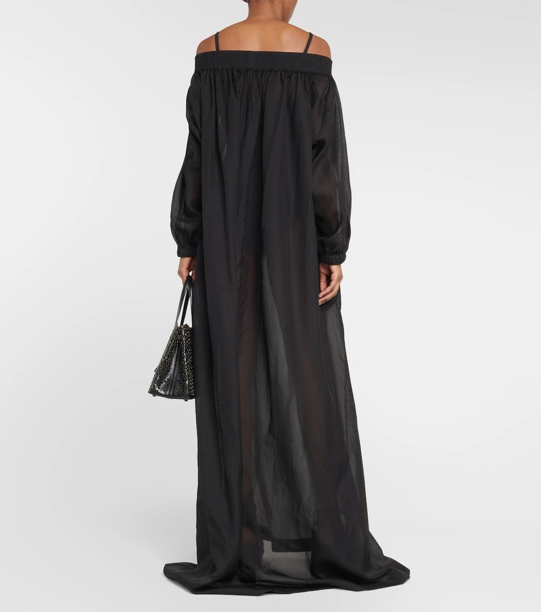 Alaïa - فستان ماكسي مكشوف الأكتاف