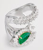 White Gold, Diamond and Emerald Reign Supreme Ring