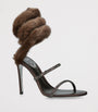 René Caovilla Fur-Trim Cleo Sandals 105